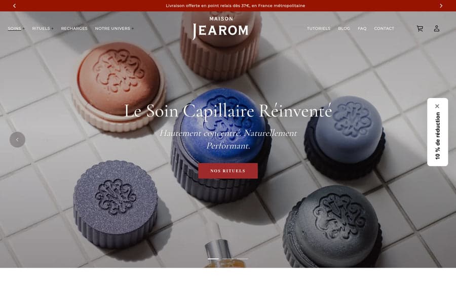 Aperçu du site Maison Jearom publié par Experaise